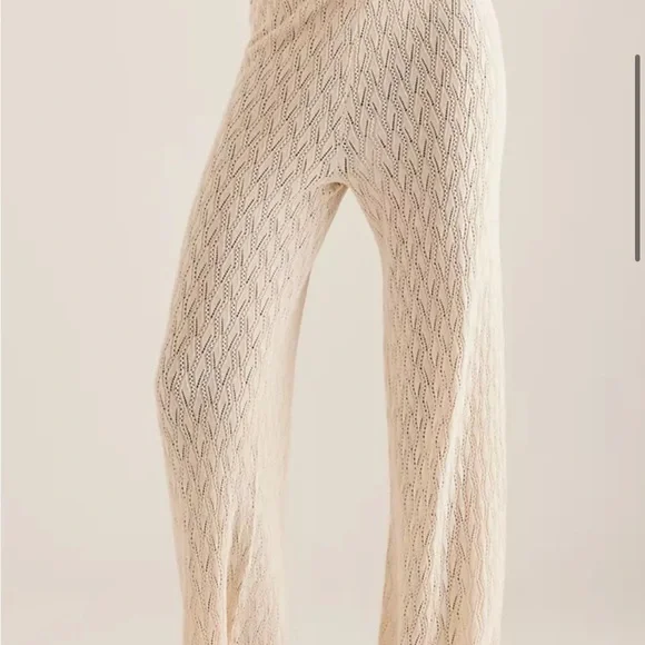 Selected Femme Cream Knit Pants , Size M NWT - Picture 4 of 15